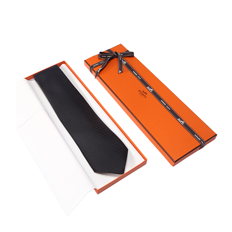 hermes(爱马仕)黑色h图案领带