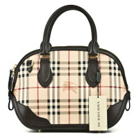 BURBERRY/博柏利 女士经典格纹PVC单肩手提包 3856900