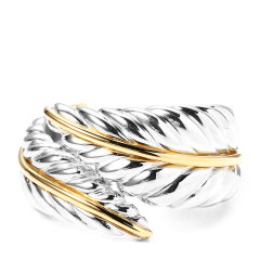 Tiffany & Co.(蒂芙尼) S925银/18k黄金棕榈叶戒指