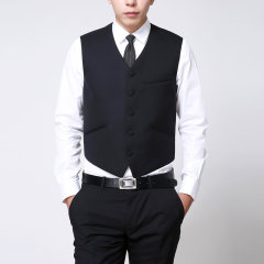 Dolce&Gabbana/杜嘉班纳男士外套-男士黑色纯新羊毛时尚马夹 黑色 48