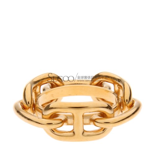 HERMES 爱马仕金色马蹄环镂空丝巾扣- Herm