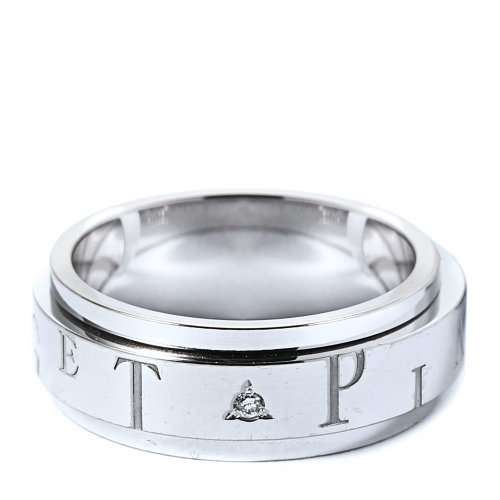 piaget(伯爵) 18k白金possesion字母镶钻戒指55