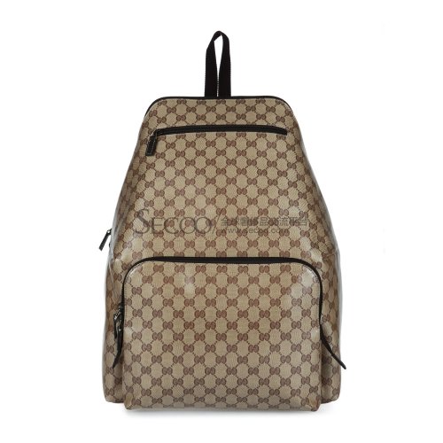 gucci(古驰) #卡其色水晶格面双肩包