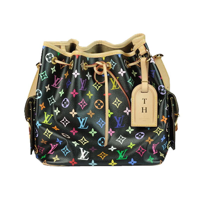 lv(路易威登)黑色33彩肩背包图片
