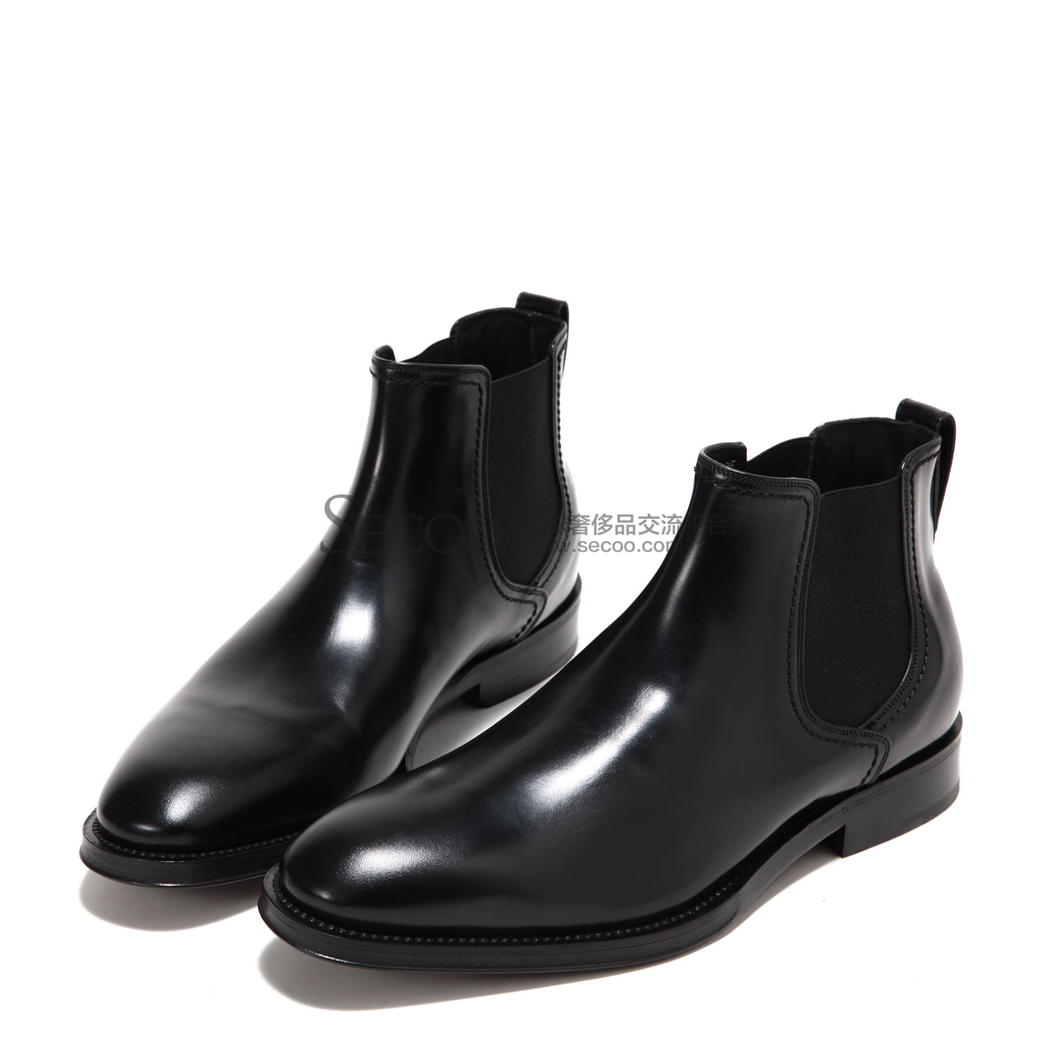 ferragamo(菲拉格慕) 黑色皮质短靴7