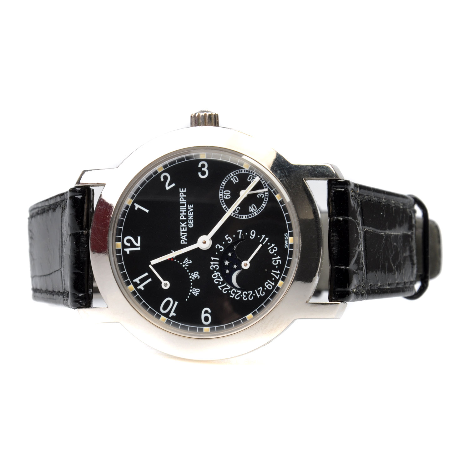 patek philippe(百达翡丽)男士白金月相腕表5055g