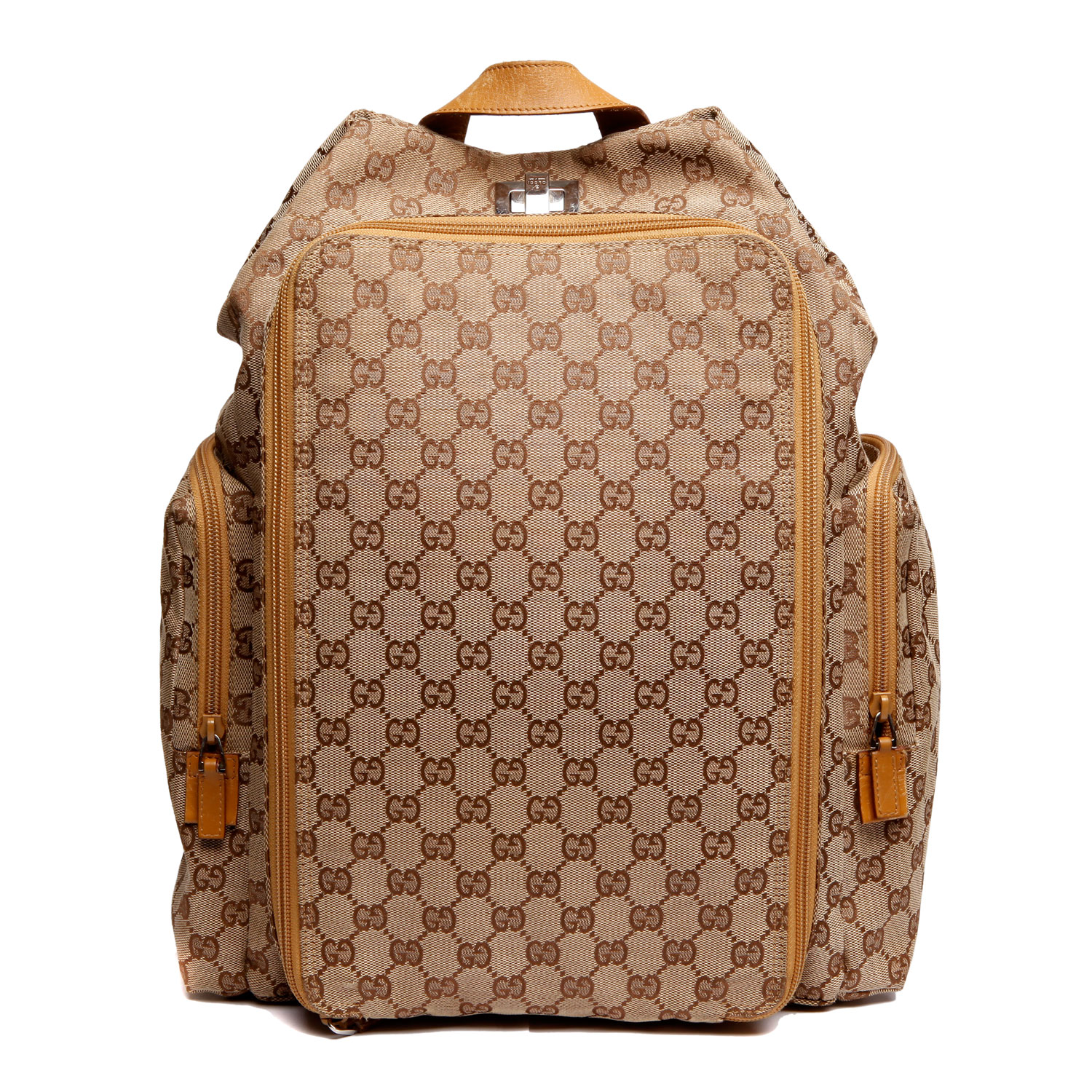 gucci(古驰)#卡其色帆布双肩包【正品 价格 图片】寺库图片