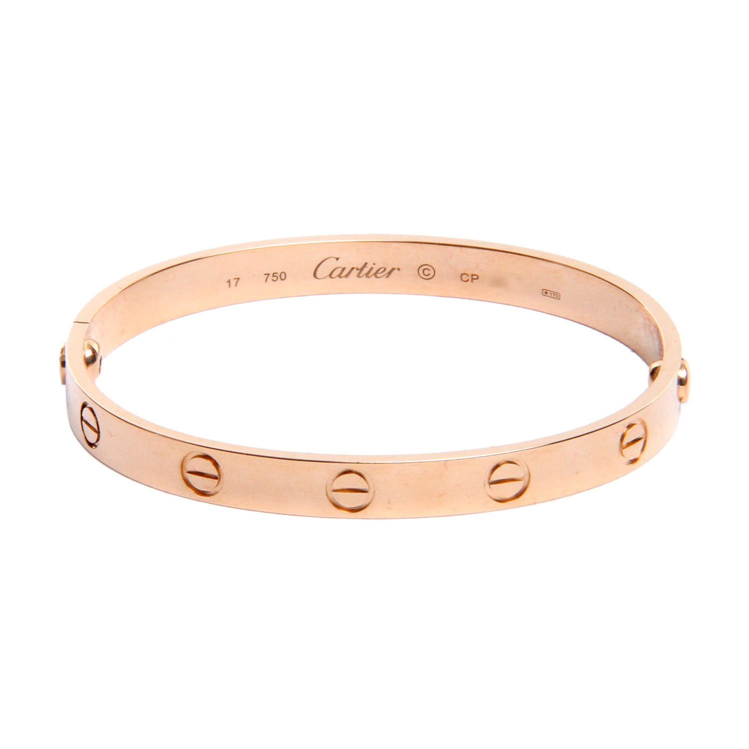 cartier(卡地亚)love系列玫瑰金手镯