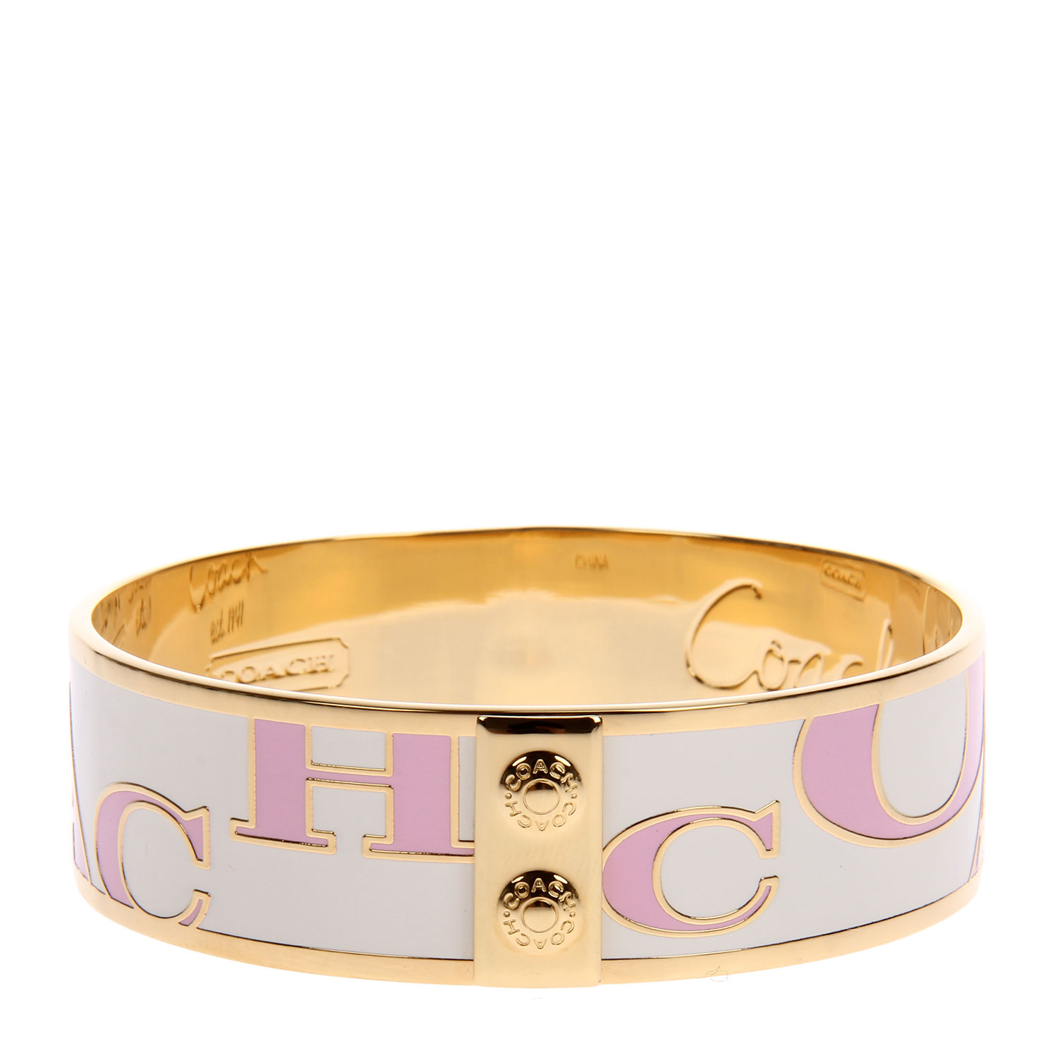 coach(蔻驰)白底粉logo手镯