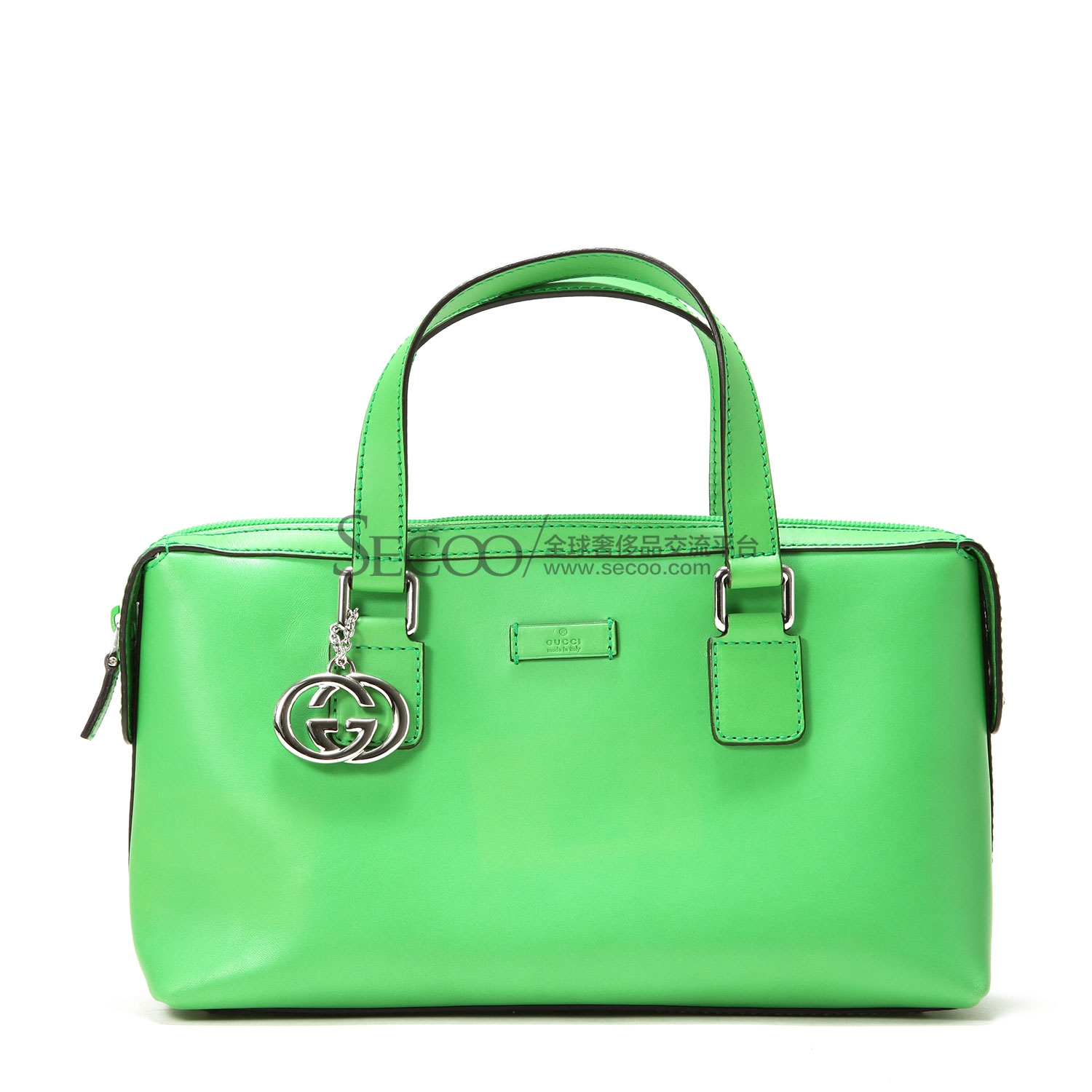 gucci(古驰) #绿色皮质手提包