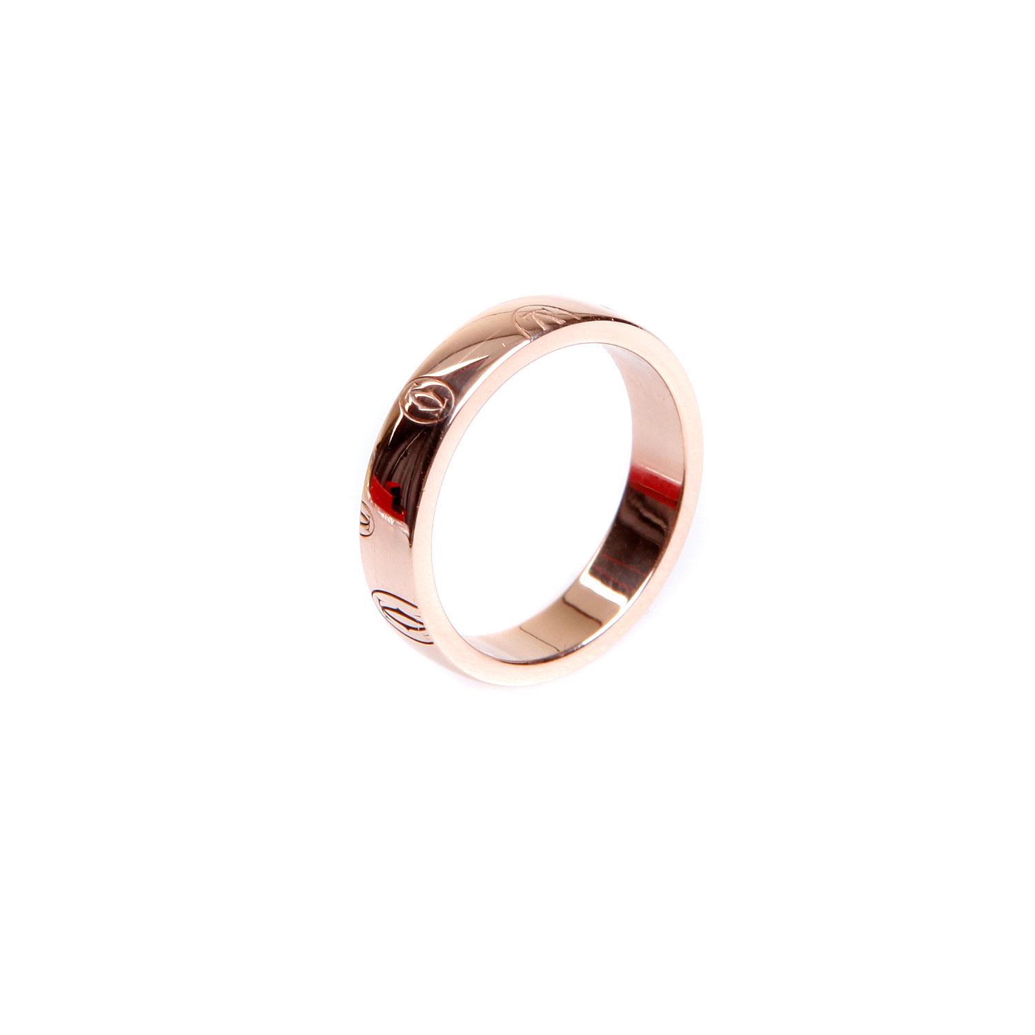 cartier(卡地亚)750玫瑰金戒指 48
