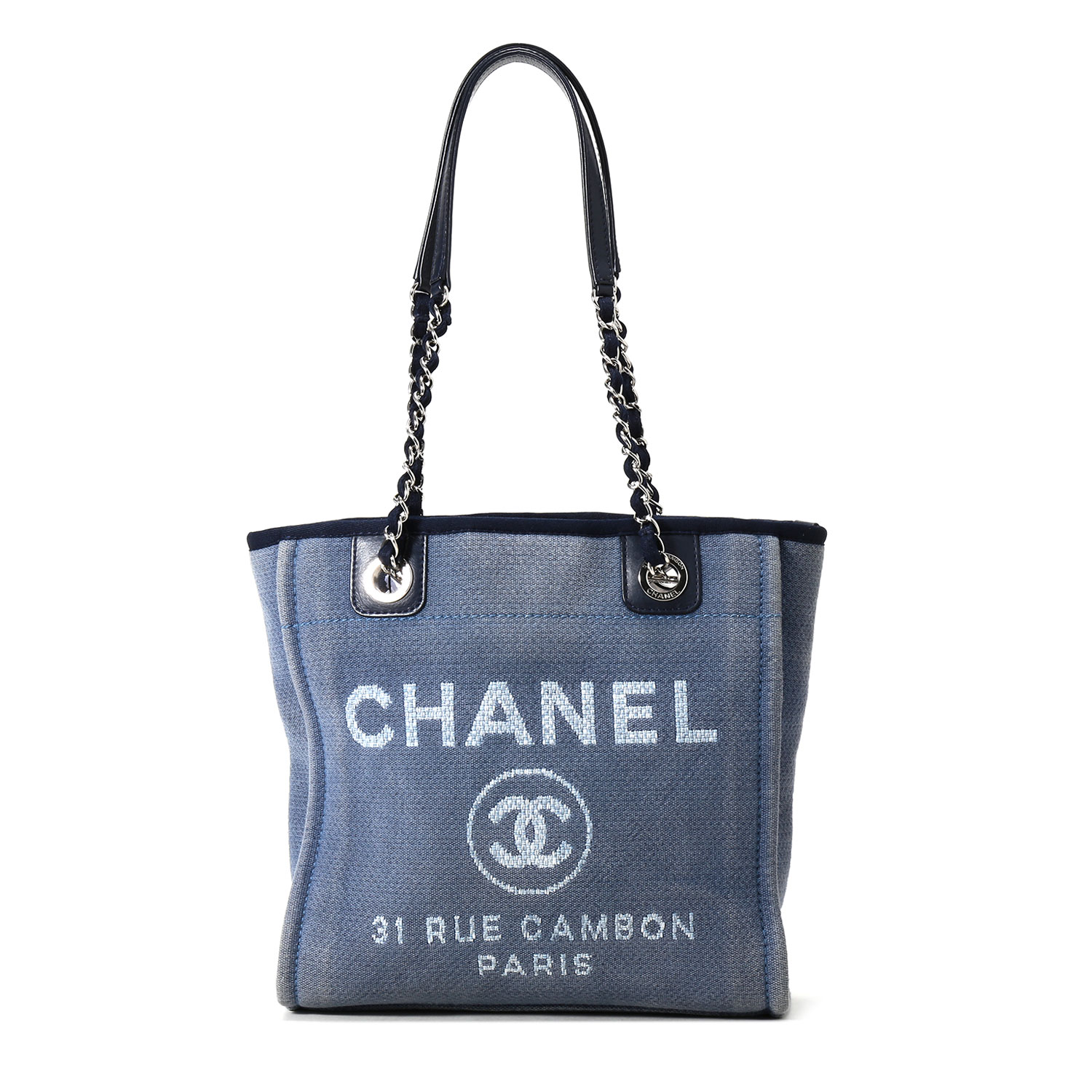 chanel(香奈儿) 蓝色牛仔布单肩包
