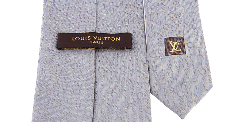 louis vuitton(路易威登) 灰色字母logo领带