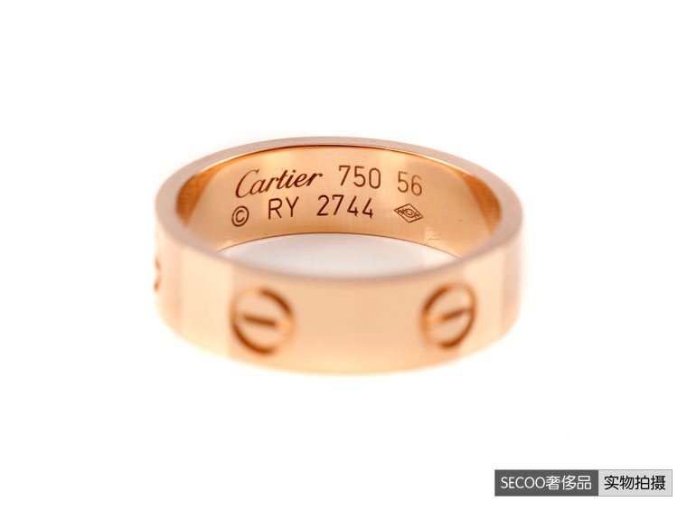 cartier(卡地亚)love玫瑰金戒指