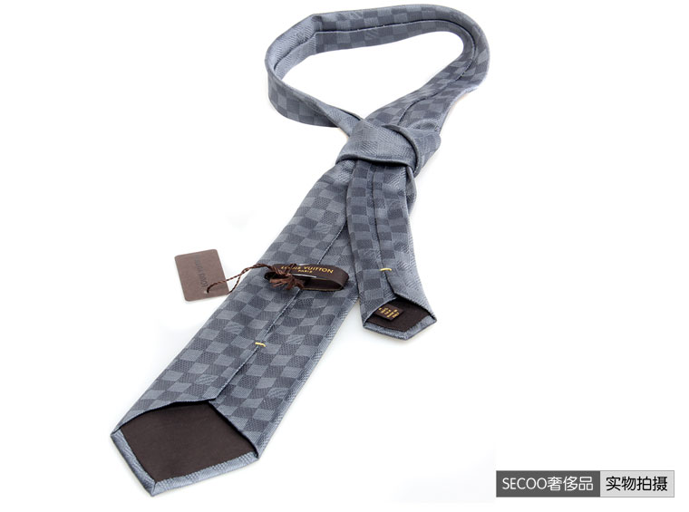 louis vuitton(路易·威登)银灰色棋盘格领带