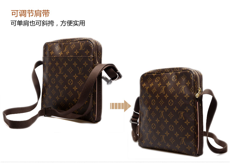 louis vuitton(路易·威登)老花色男士斜挎包