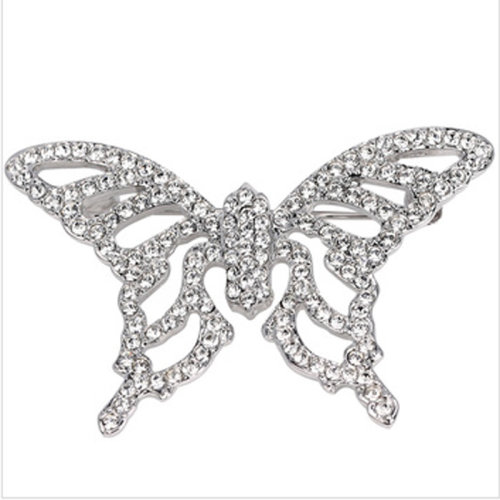 swarovski施华洛世奇 银色水晶蝴蝶胸针 1082767