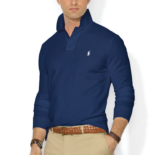 polo ralph lauren 男士定制长袖polo衫1058113 藏蓝 l