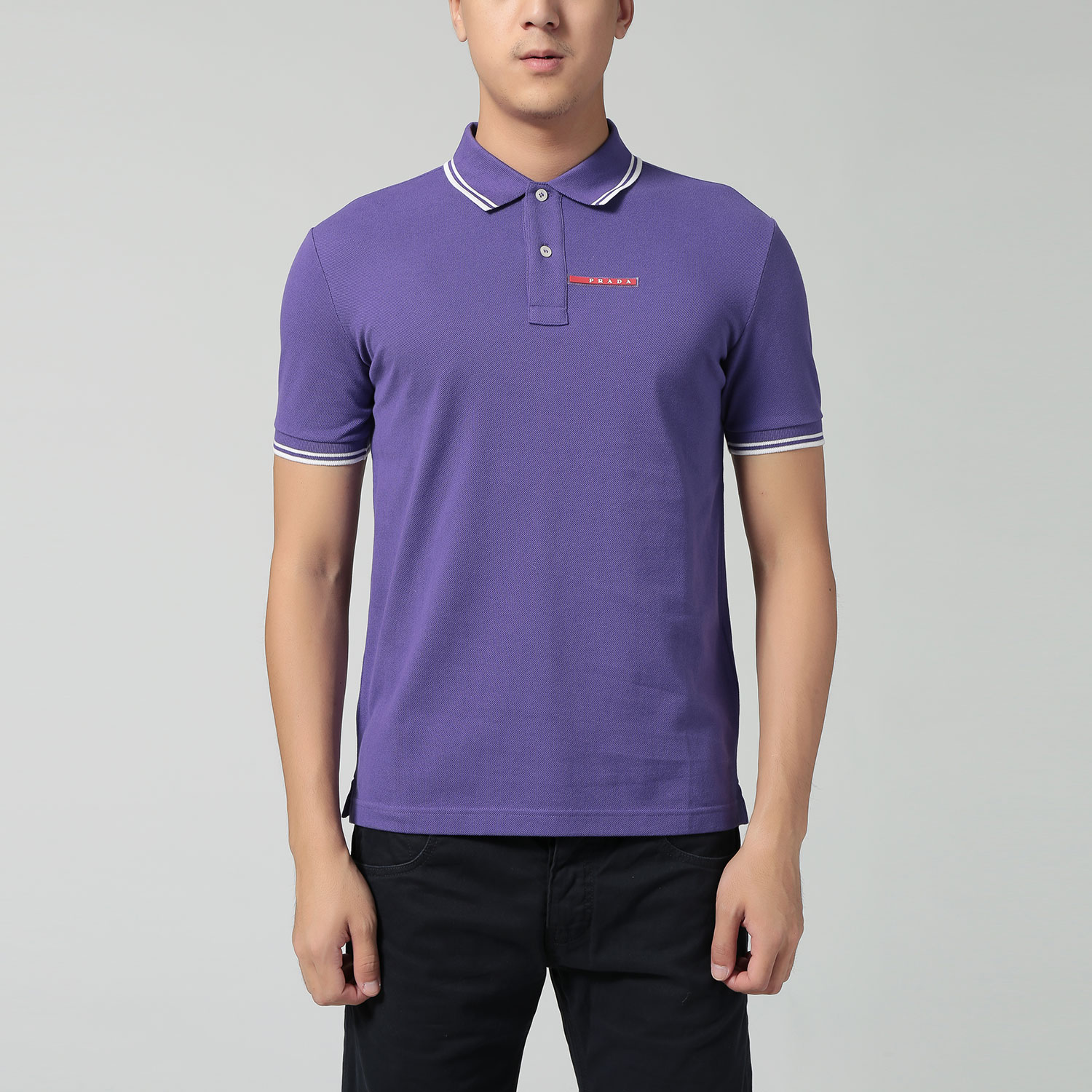 prada(普拉达) 紫色短袖polo衫 m