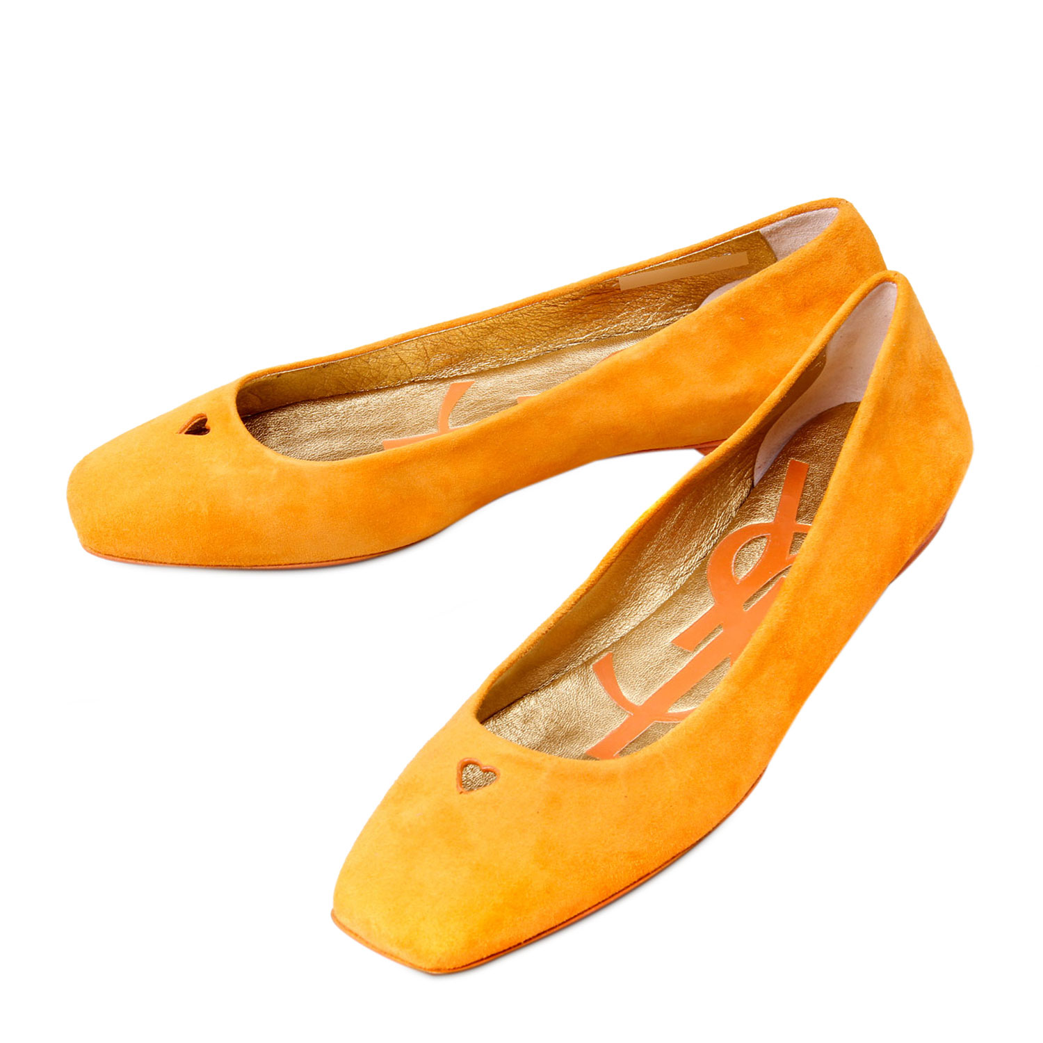 yves saint laurent(圣罗兰)橘色翻毛皮女鞋36