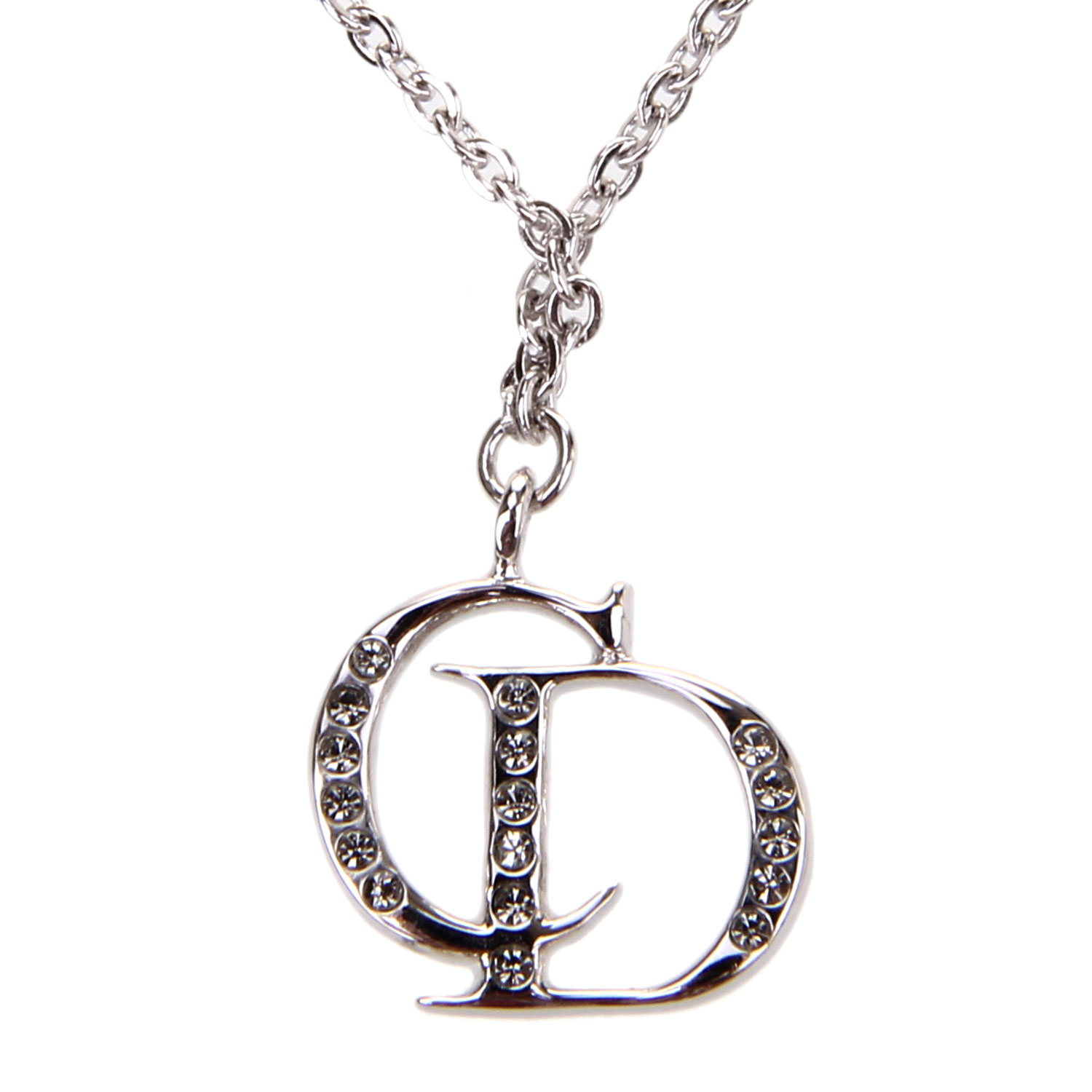 dior(迪奧) 經典logo款銀色項鍊【正品 價格 圖片】寺庫