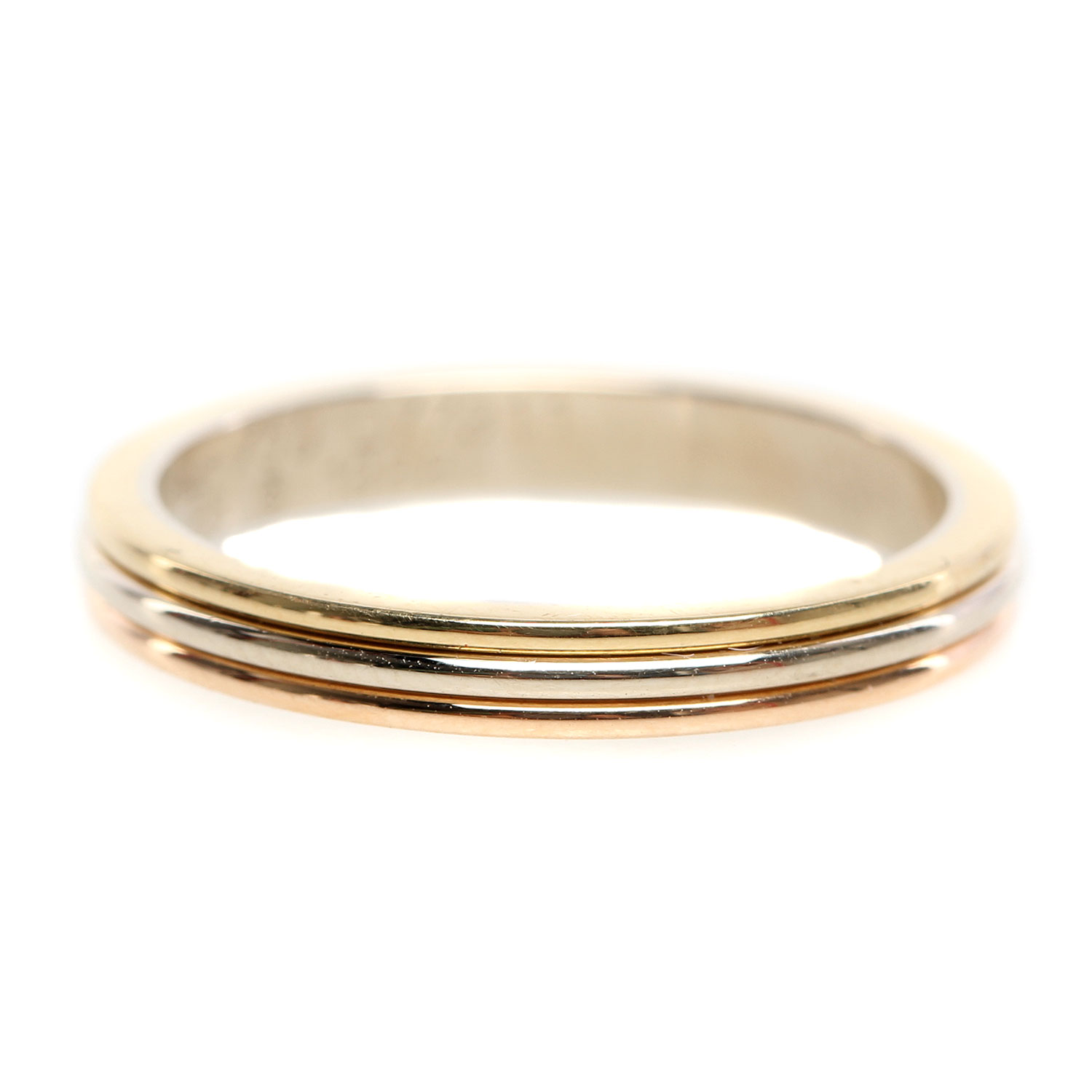 cartier(卡地亚)三色金750单环戒指 lp 55