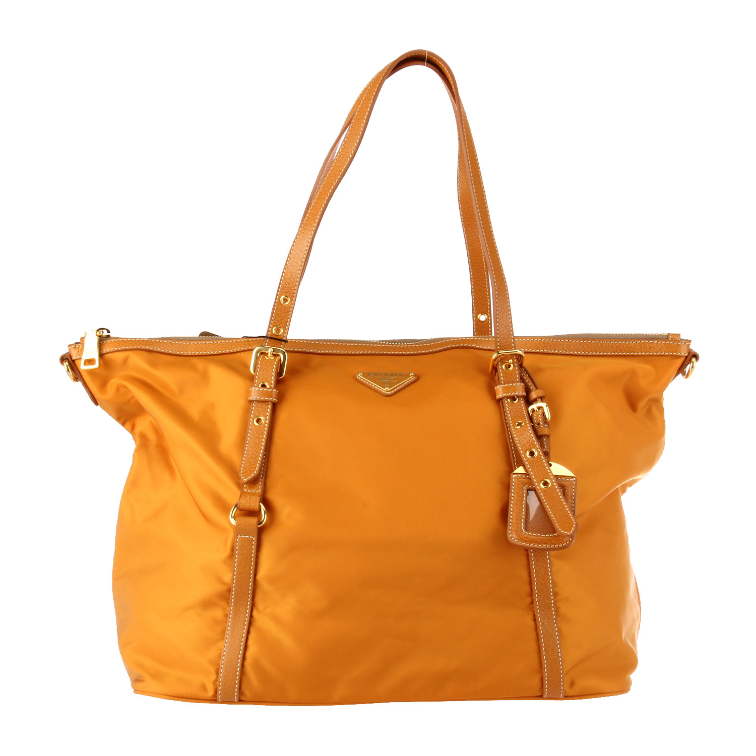 prada (普拉达) 女士黄色尼龙两用包