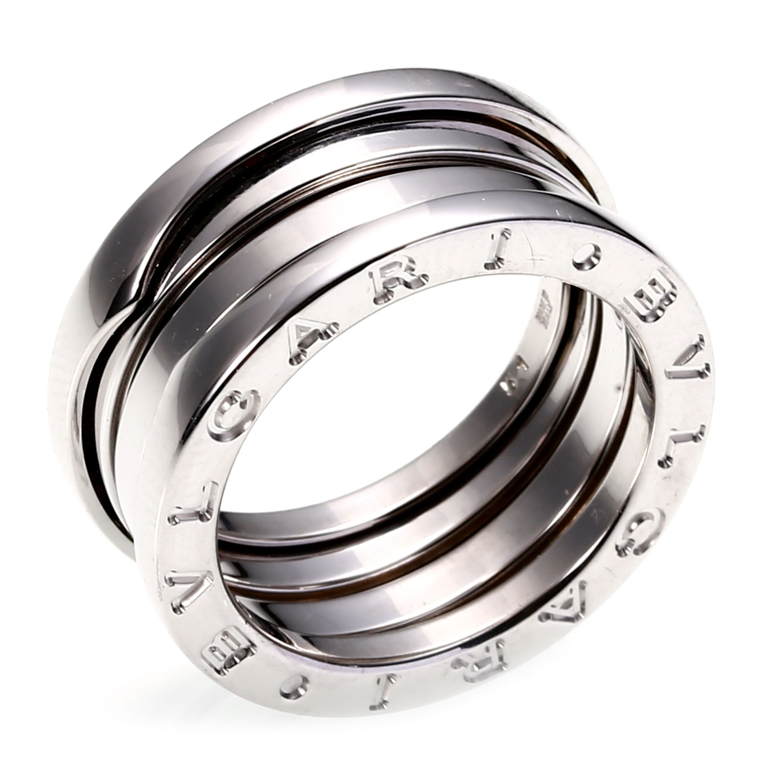 bvlgari(宝格丽) 18k白金三环戒指51