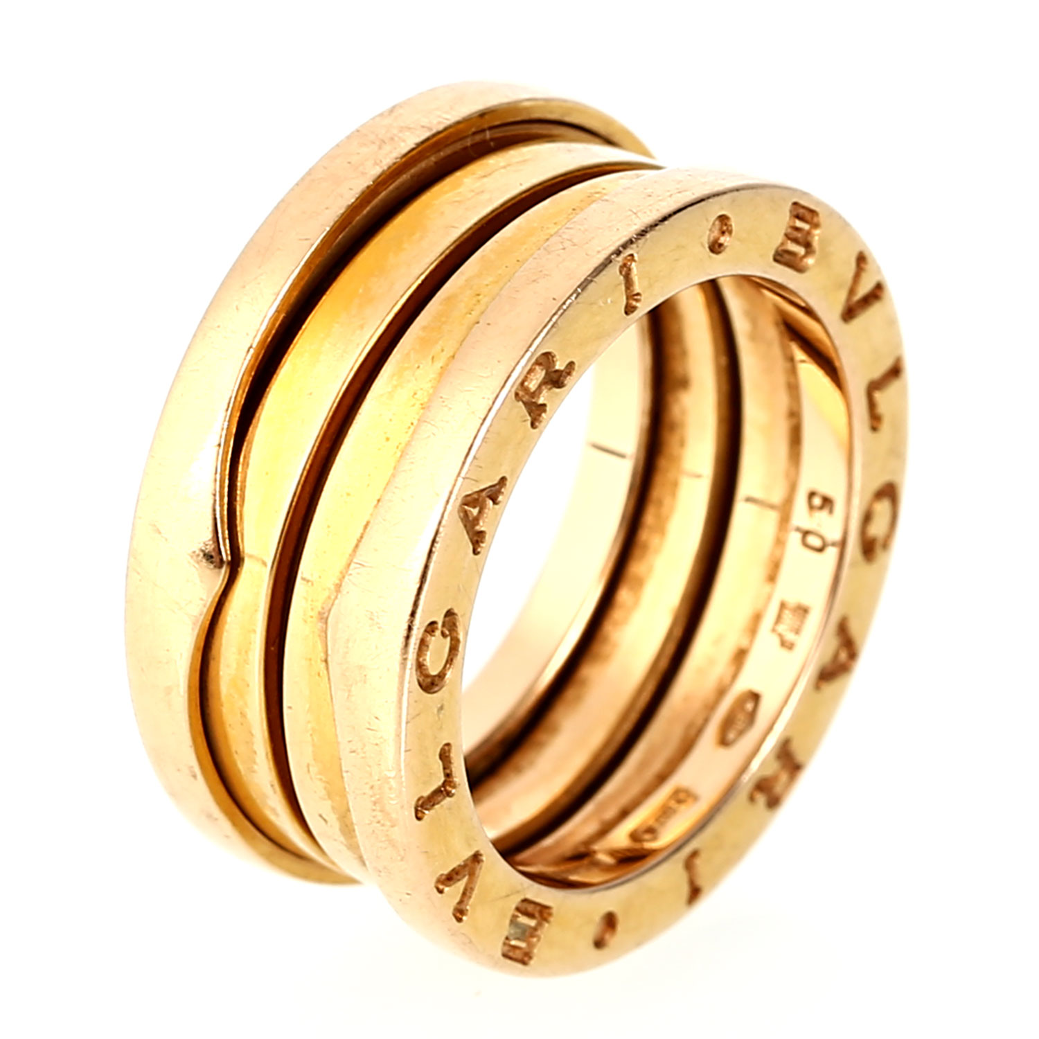 bvlgari(宝格丽) #18k黄金三环戒指50
