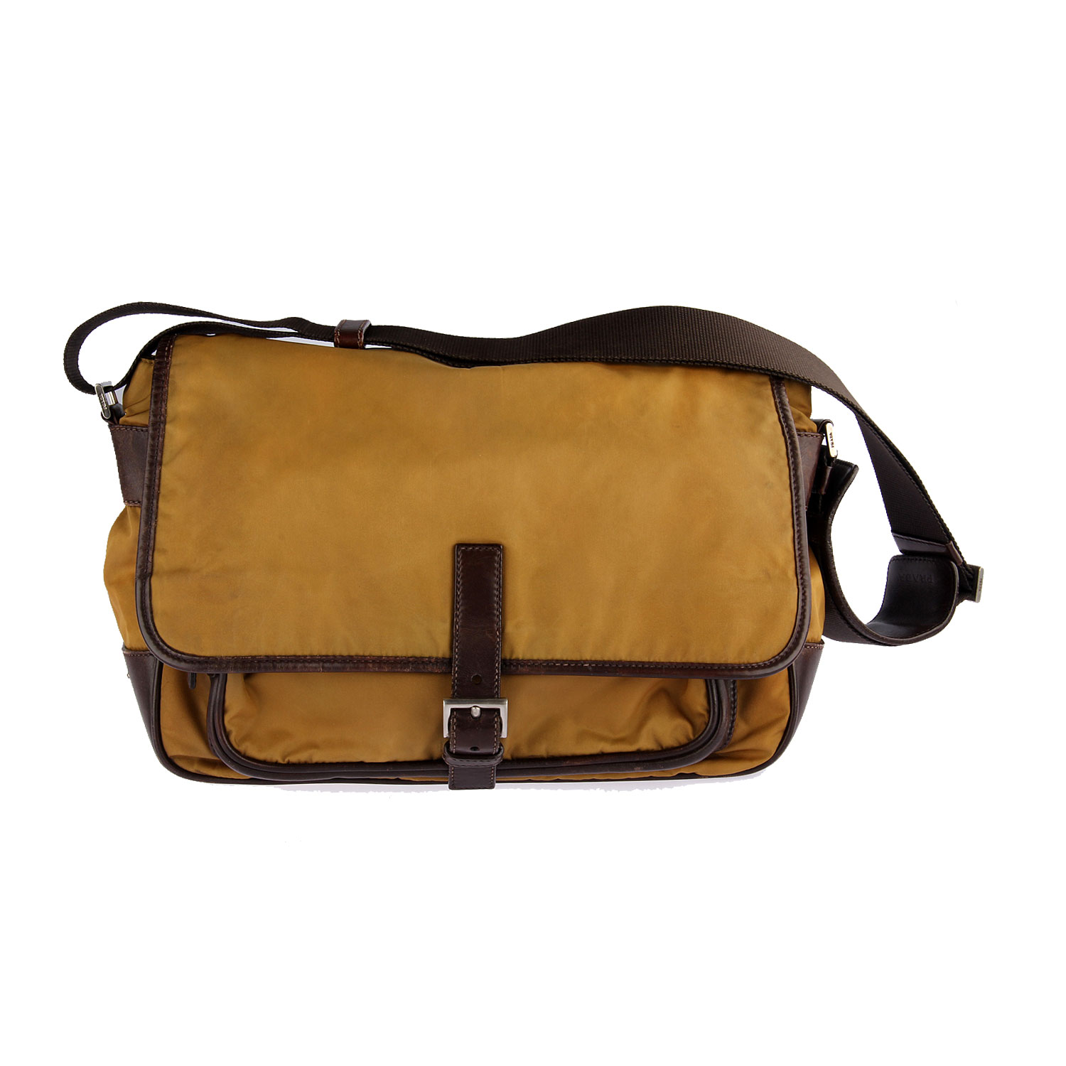 prada(普拉达)土黄色男士斜挎包