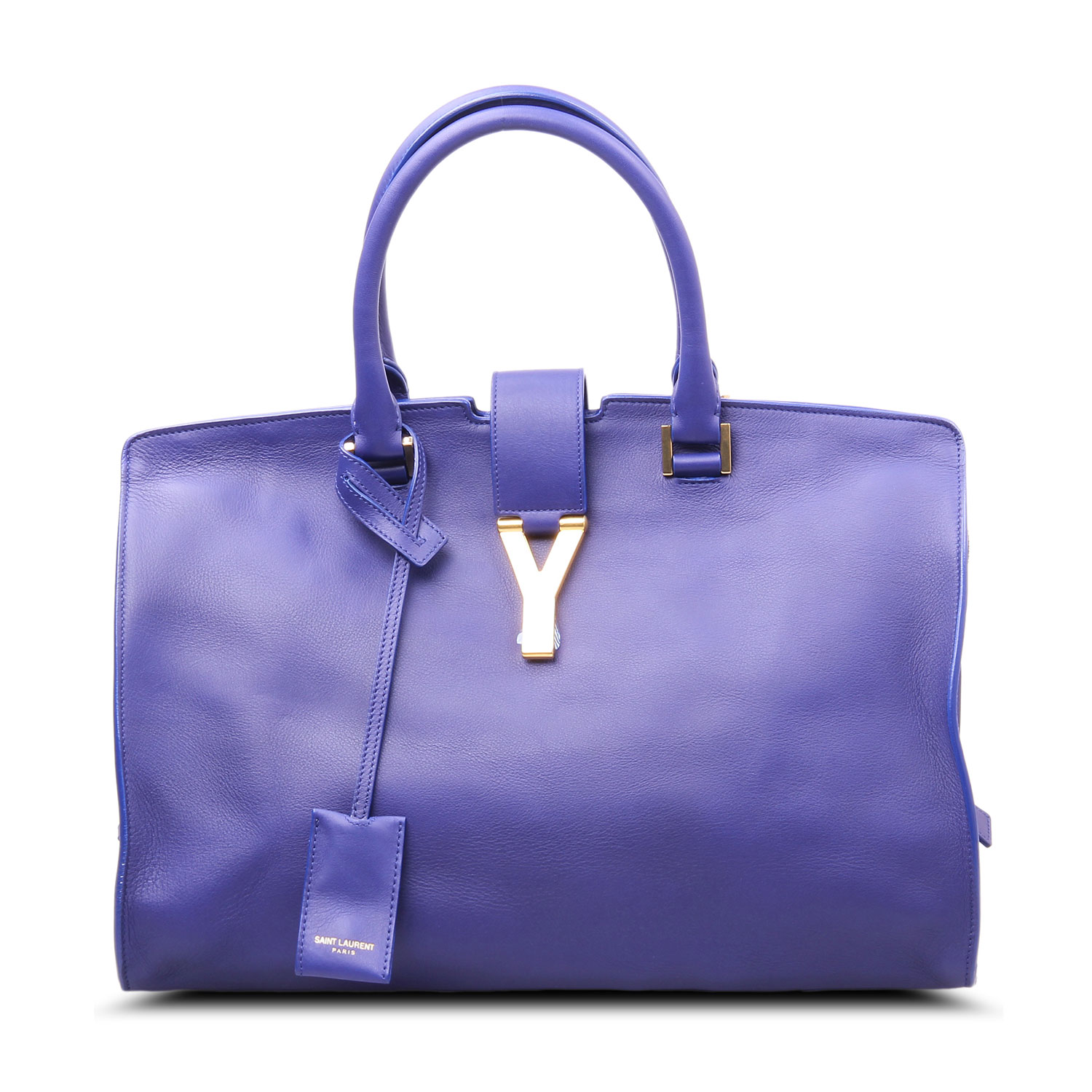 yves saint laurent(圣罗兰) 宝蓝色皮质手提包