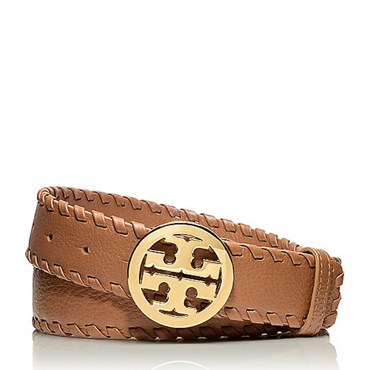 tory burch(托里·伯奇) marion 卡其色tb logo女士皮帶11145051 91.