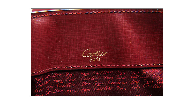 【cartier卡地亚 斜挎包】cartier(卡地亚)女士酒红色皮质大斜挎包【
