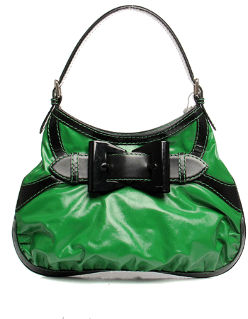 gucci(古驰)女士绿色亮面单肩包