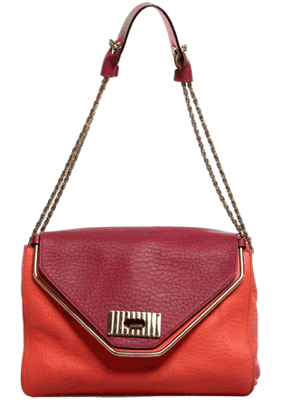 chloe(克洛伊)女士紫红/西瓜红皮质单肩包