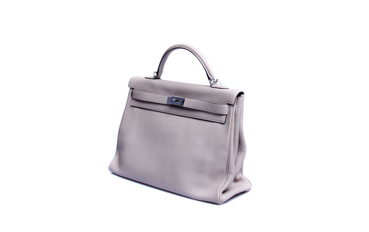 hermes(爱马仕)大象灰皮质两用包