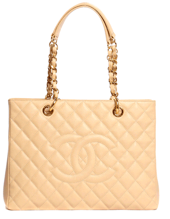 chanel(香奈儿)米色皮质金链单肩包